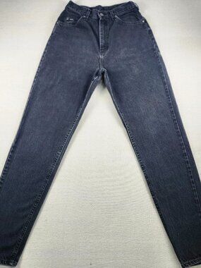 Lee Vintage Black High Rise Straight Leg Jeans 10 Long 25x32.5 USA Made